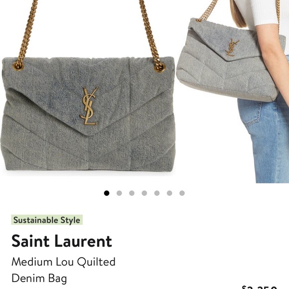 Authentic YSL denim handbag - Picture 4 of 5